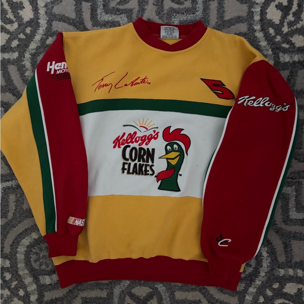 Chase Authentics Red and Yellow Crewneck Sweater
